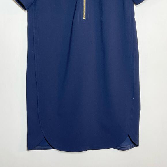 NEW Trina Turk Taliah Crepe Tunic Dress Women's Size 2 Indigo Blue Zipper Front - Picture 5 of 8
